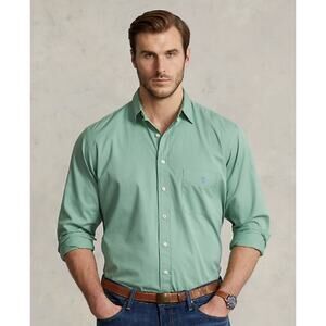 Ralph Lauren Men's Featherweight Twill Shirt Button Down Faded Mint Size 2X